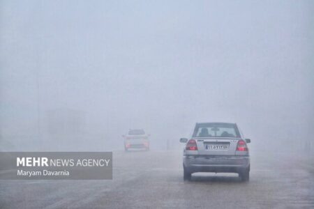 مه‌گرفتگی شدید در آباده فارس