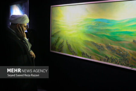 «نورآمد» با نقاشی روایت شد؛ نابودی اسرائیل با استناد به نور الهی